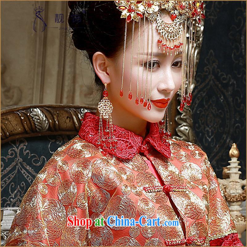 Beautiful ornaments 2015 new head-dress bridal classic show reel service and use dragon with Bong-crown ancient hair accessories earrings Classic and ornaments earrings, beautiful ornaments JinGSHi), shopping on the Internet