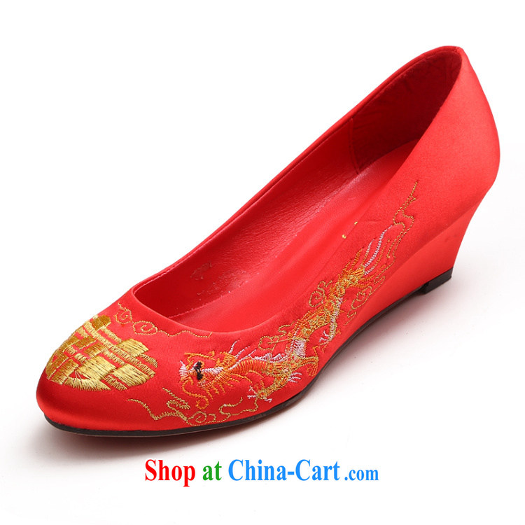 The married Yi 2015 new wedding shoes low rise with large red retro embroidered, bridal wedding bows low with shoes dresses red 39 pictures, price, brand platters! Elections are good character, the national distribution, so why buy now enjoy more preferential! Health