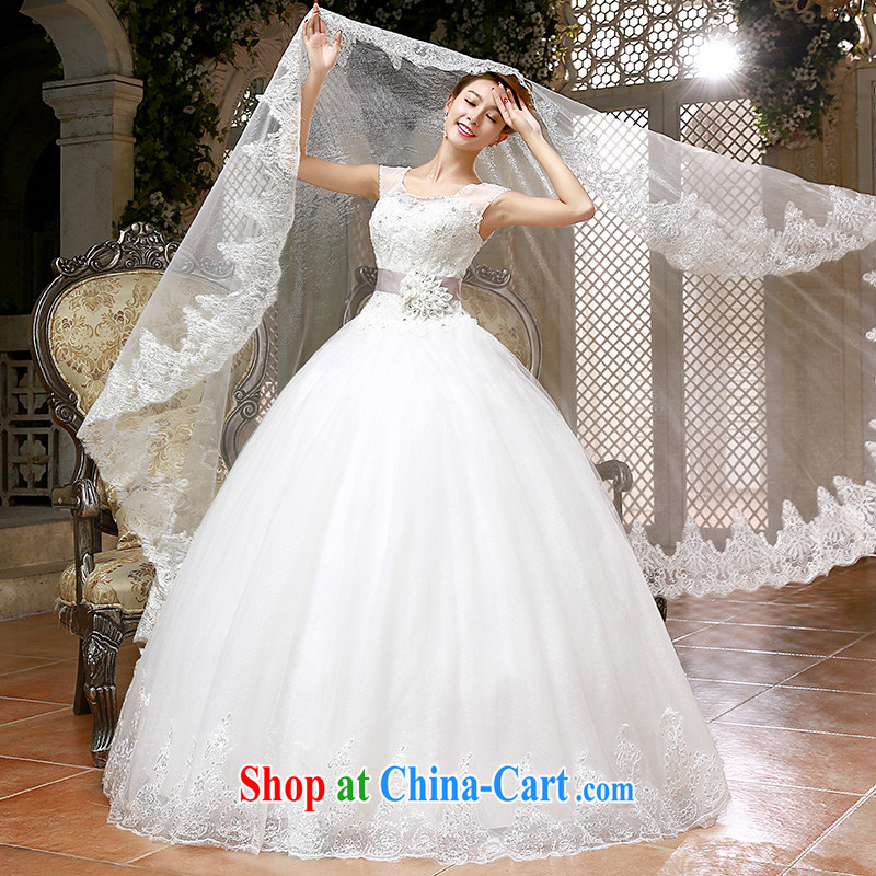 wedding dresses new 2015 Korean Princess white lace retro with spring and summer with white XL, Hyatt, married, and on-line shopping