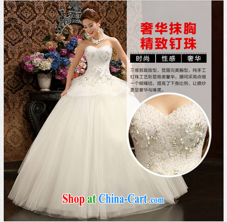 Spring 2015 new wedding dresses stylish Korean Beauty marriages chest bare lace with tie wedding white XL pictures, price, brand platters! Elections are good character, the national distribution, so why buy now enjoy more preferential! Health