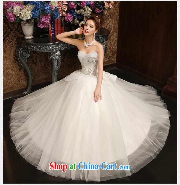 Spring 2015 new wedding dresses stylish Korean Beauty marriages chest bare lace with tie wedding white XL pictures, price, brand platters! Elections are good character, the national distribution, so why buy now enjoy more preferential! Health