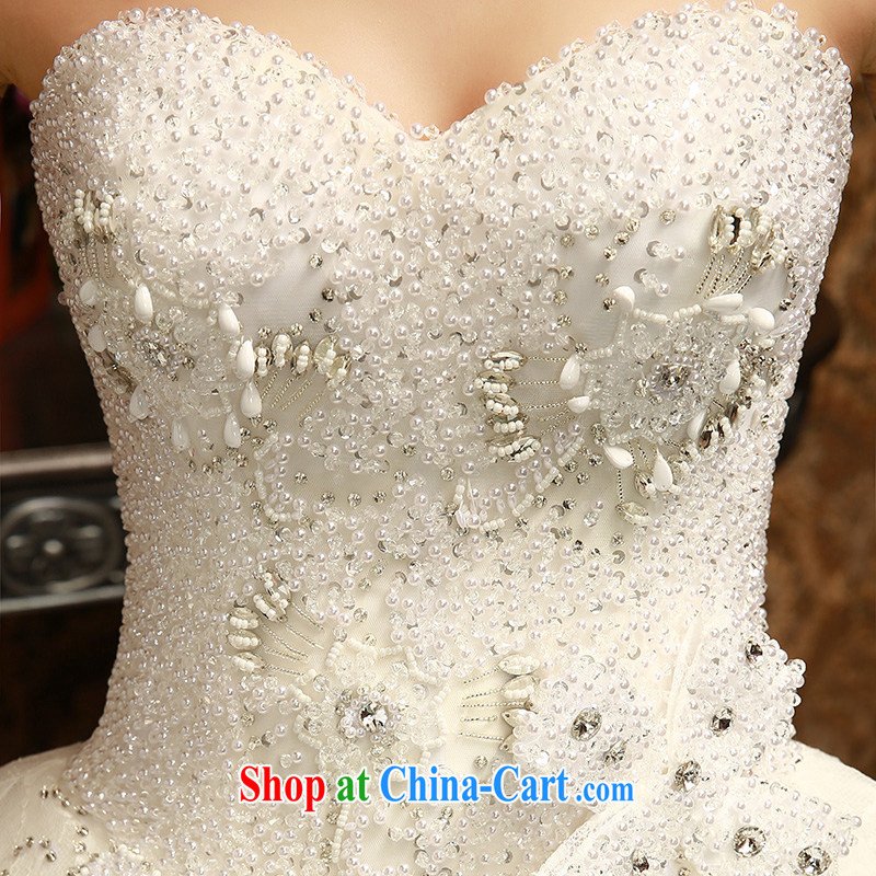 Spring 2015 new wedding dresses stylish Korean Beauty bridal married Mary Magdalene chest lace with tie wedding white XL, Hyatt, married, and, on-line shopping