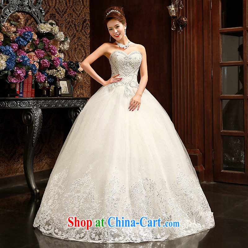 Spring 2015 new wedding dresses stylish Korean Beauty bride married Mary Magdalene chest drill white XL, Hyatt, married, and, shopping on the Internet