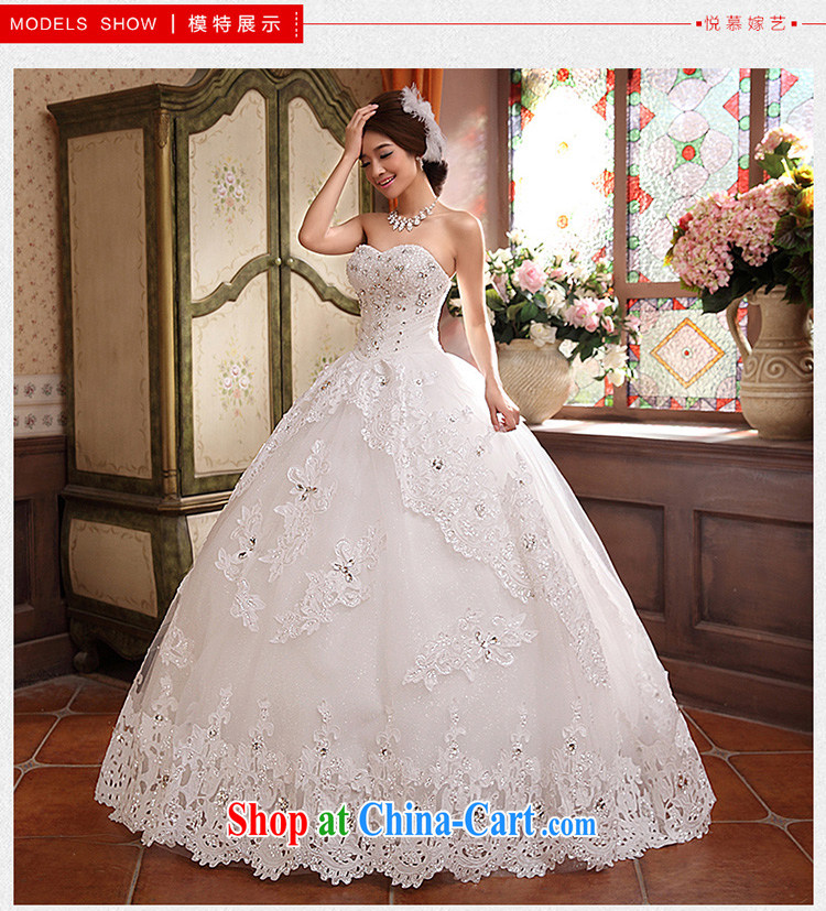 wedding dresses new 2015 Korean version Mary Magdalene Beauty Chest graphics thin Princess with drill shaggy dress white L pictures, price, brand platters! Elections are good character, the national distribution, so why buy now enjoy more preferential! Health