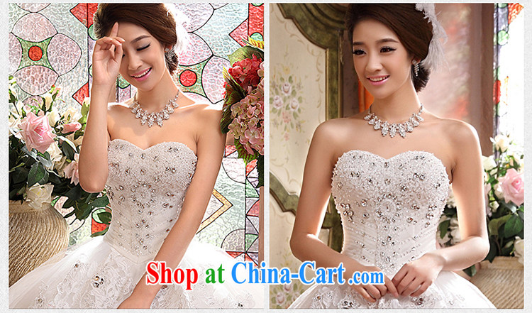 wedding dresses new 2015 Korean version Mary Magdalene Beauty Chest graphics thin Princess with drill shaggy dress white L pictures, price, brand platters! Elections are good character, the national distribution, so why buy now enjoy more preferential! Health