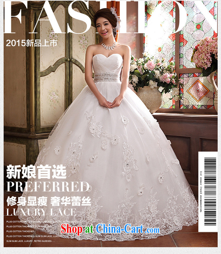 wedding dresses new 2015 Korean version Mary Magdalene Beauty Chest graphics thin Princess with flowers shaggy dress white XL pictures, price, brand platters! Elections are good character, the national distribution, so why buy now enjoy more preferential! Health