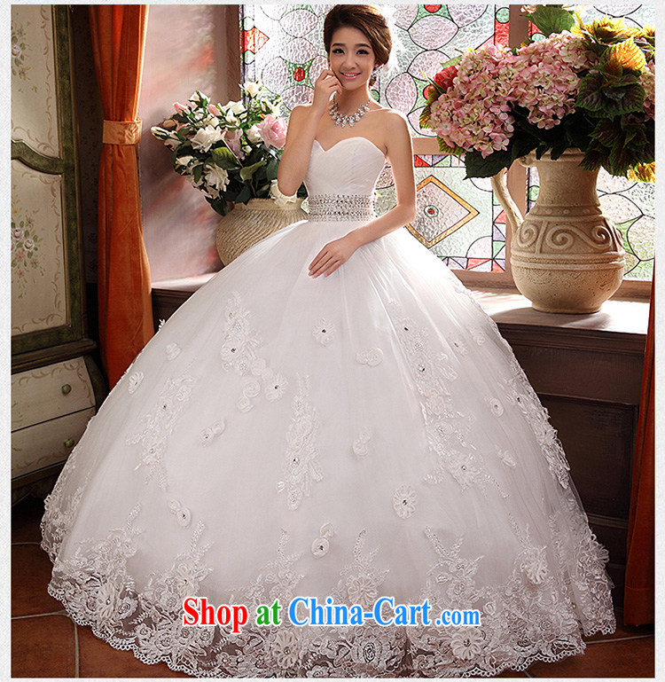 wedding dresses new 2015 Korean version Mary Magdalene Beauty Chest graphics thin Princess with flowers shaggy dress white XL pictures, price, brand platters! Elections are good character, the national distribution, so why buy now enjoy more preferential! Health