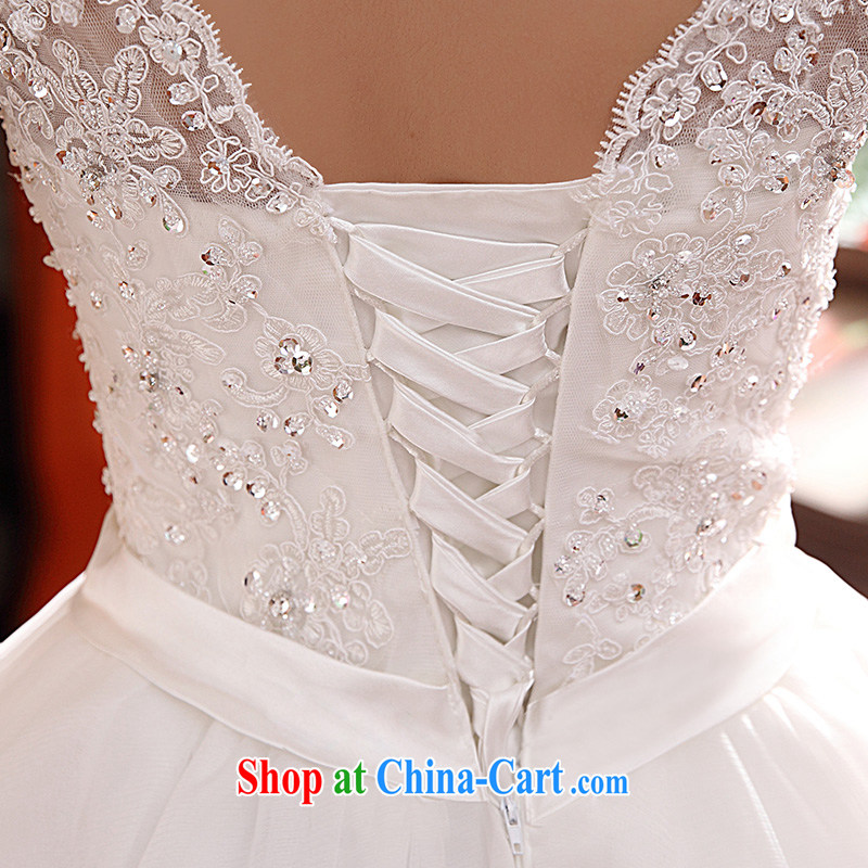 wedding dresses new 2015 Korean-style retro wedding dresses with double-shoulder video thin package shoulder bridal trailing white M, marry the arts, shopping on the Internet