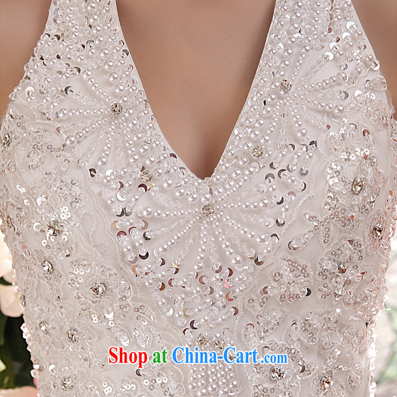 wedding dresses new 2015 Korean white Princess beauty graphics thin wall also straps V-neck sexy white XL, Hyatt, married, and shopping on the Internet
