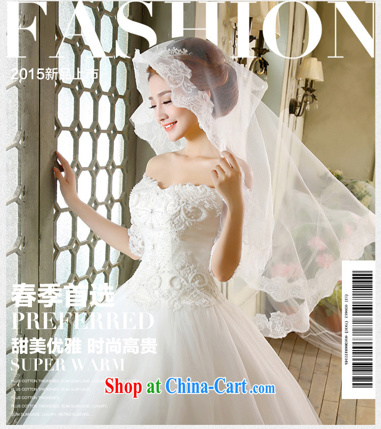 wedding dresses new 2015 Korean bridal white retro a shoulder style with wedding white L pictures, price, brand platters! Elections are good character, the national distribution, so why buy now enjoy more preferential! Health