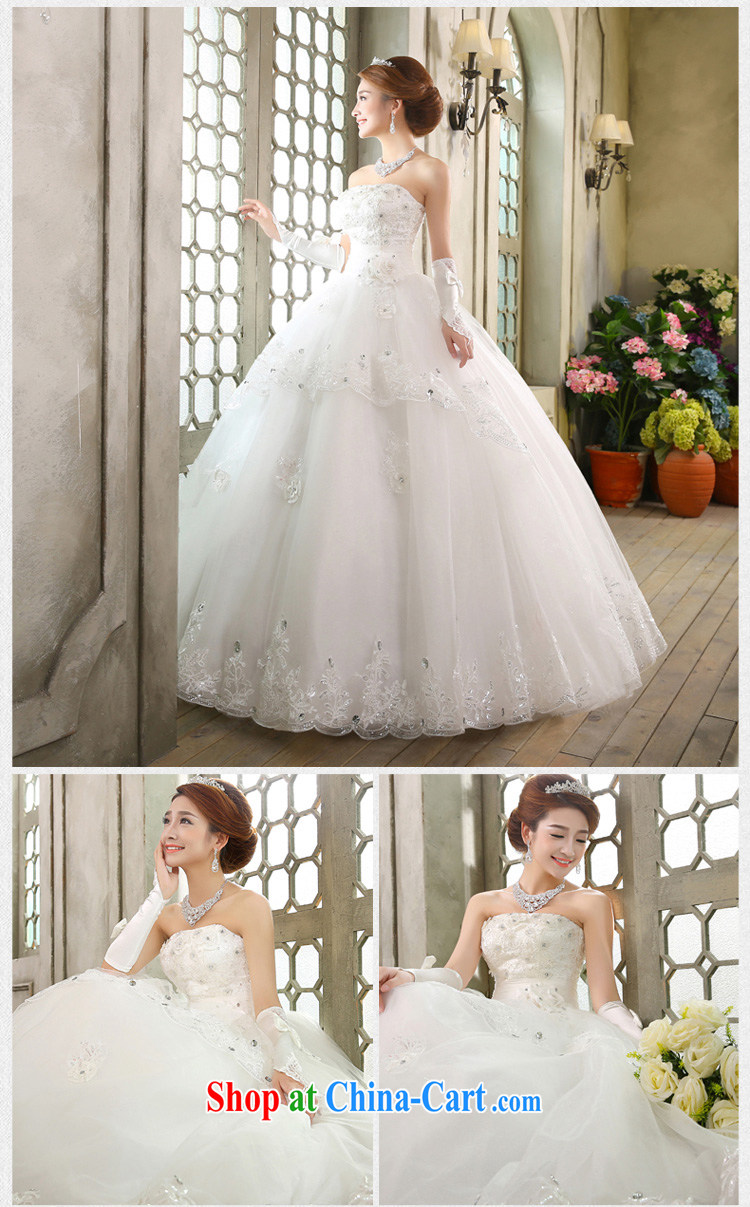 wedding dresses new 2015 Korean wiped chest white beauty graphics thin Princess with flowers white XL pictures, price, brand platters! Elections are good character, the national distribution, so why buy now enjoy more preferential! Health