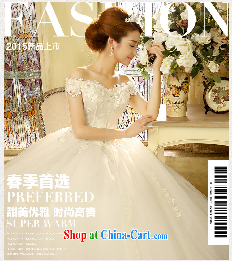 wedding dresses new 2015 Korean bridal white retro a shoulder Princess with wedding white XL pictures, price, brand platters! Elections are good character, the national distribution, so why buy now enjoy more preferential! Health