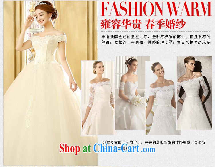 wedding dresses new 2015 Korean bridal white retro a shoulder Princess with wedding white XL pictures, price, brand platters! Elections are good character, the national distribution, so why buy now enjoy more preferential! Health