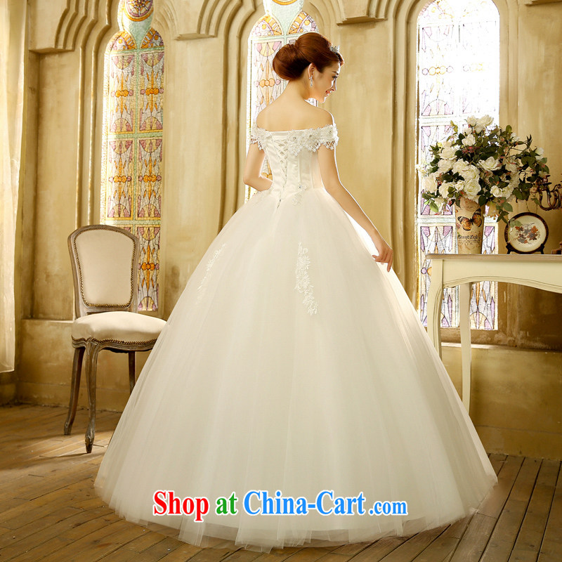 wedding dresses new 2015 Korean bridal white retro a shoulder Princess with wedding white XL, Hyatt, married, and, on-line shopping