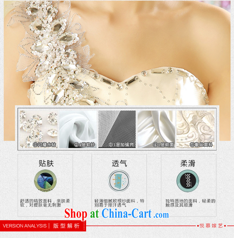 wedding dresses new 2015 Korean version with Princess Bride with white single shoulder strap water drilling straps white XL pictures, price, brand platters! Elections are good character, the national distribution, so why buy now enjoy more preferential! Health