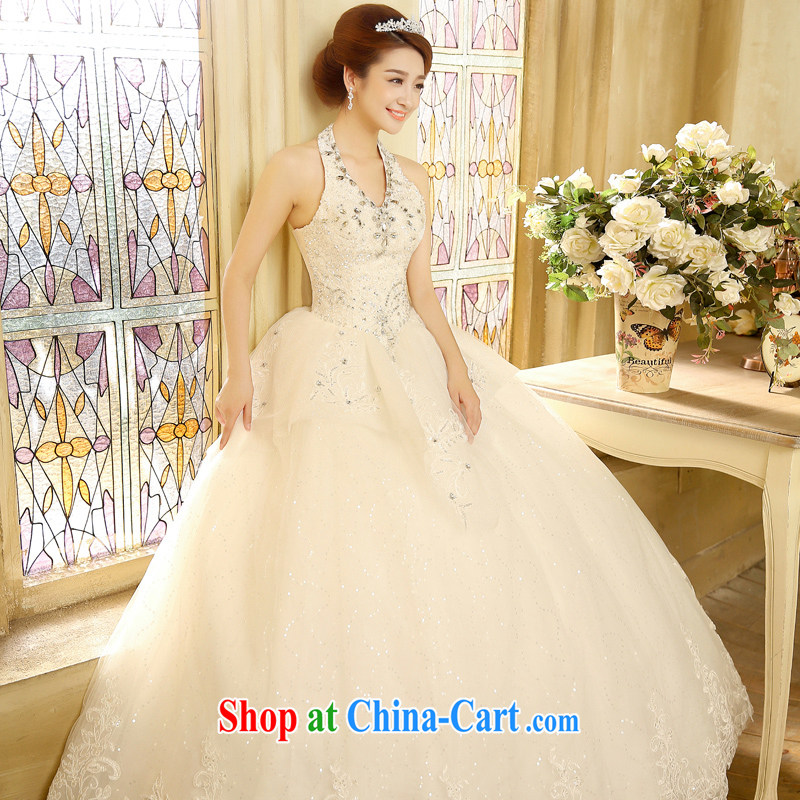2015 new alignment to wedding dresses to also video thin beauty marriages spring and summer drill Korean white XL, Hyatt, married, and shopping on the Internet