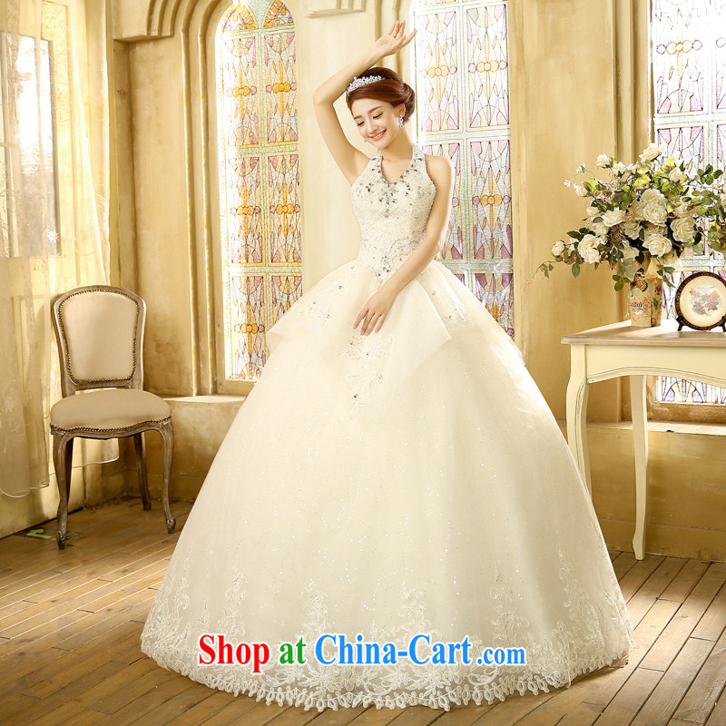 2015 new alignment to wedding dresses to also video thin beauty marriages spring and summer drill Korean white XL, Hyatt, married, and shopping on the Internet