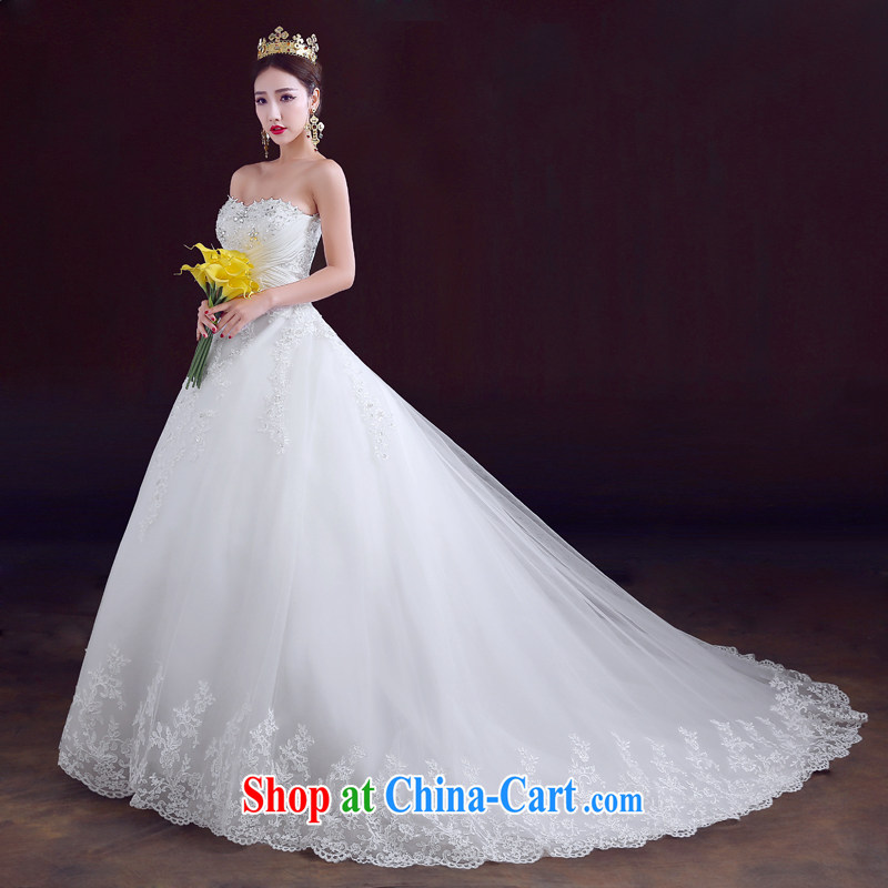 Dumping the married Yi wedding dresses summer 2015 new wedding shoulders with wedding wiped his chest a shoulder-tail wedding Korean version of the greater, cultivating graphics thin marriage wedding-tail, XXL, dumping the married Yi, on-line shopping