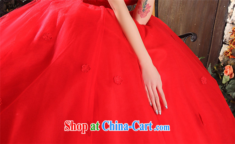 Tslyzm bridal wedding Red double-shoulder V collar with shaggy skirts the waist 2015 Spring Summer tie-fluoro back exposed dresses red XXL pictures, price, brand platters! Elections are good character, the national distribution, so why buy now enjoy more preferential! Health