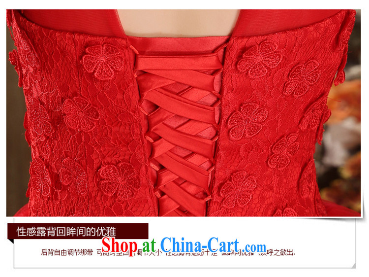 Tslyzm bridal wedding Red double-shoulder V collar with shaggy skirts the waist 2015 Spring Summer tie-fluoro back exposed dresses red XXL pictures, price, brand platters! Elections are good character, the national distribution, so why buy now enjoy more preferential! Health