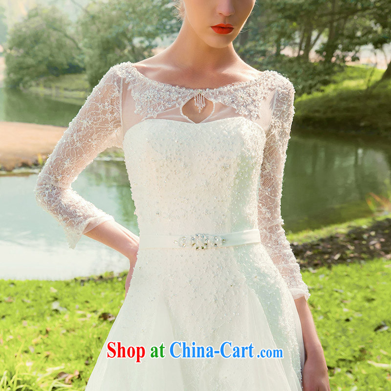 The Bridal Fashion 9 cuff lace tail wedding Openwork stitching design luxury flash drill 566 M, the bride, shopping on the Internet