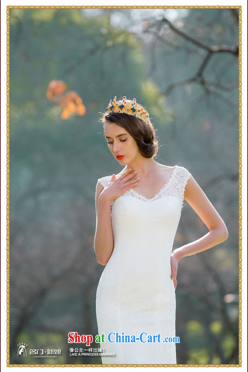 The bride's 2015 new lace crowsfoot Korean sweet Princess cultivating small tail wedding dresses 230 M pictures, price, brand platters! Elections are good character, the national distribution, so why buy now enjoy more preferential! Health