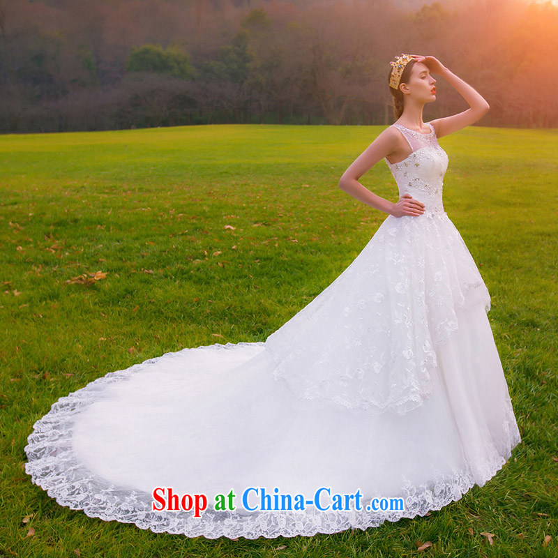 The bride's new 2015 Korean Princess Deluxe lace wedding dresses the Field shoulder Openwork design 874 with L paragraph, a bride, and, on-line shopping