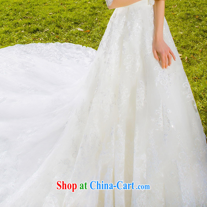 The bride's 2015 new lace-tail Wedding Video thin the Field shoulder high waist wedding A L 564, a bride, and shopping on the Internet