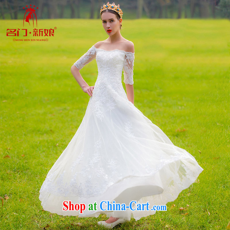 The bride's 2015 new lace-a field in shoulder cuff wedding canopy Princess Chulabhorn Wedding Video thin 546 L