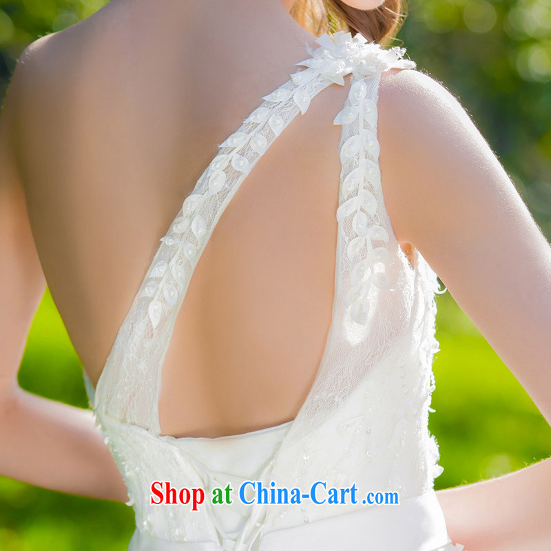 The bride's 2015 new single shoulder wedding manual three-dimensional decorative lace fabric tail wedding 538 L, the bride, shopping on the Internet