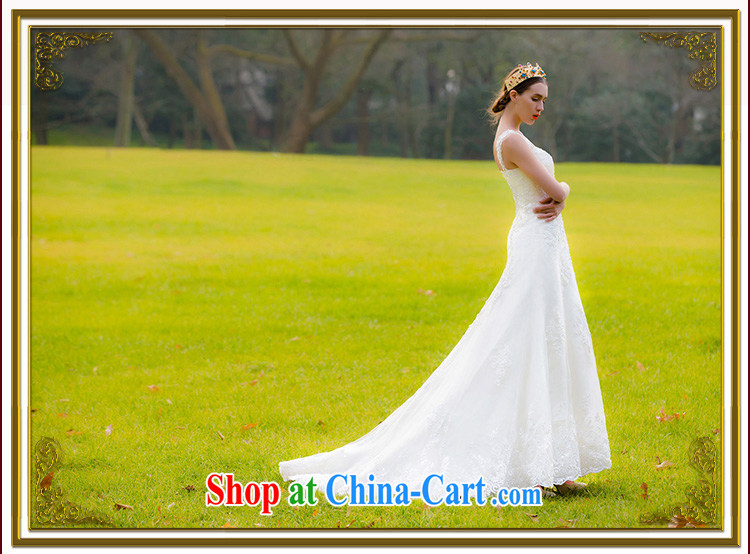 The bride's wedding dresses 2015 new Korean Princess Mary Magdalene sweet chest lace tail wedding 956 L pictures, price, brand platters! Elections are good character, the national distribution, so why buy now enjoy more preferential! Health