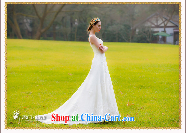 The bride's wedding dresses 2015 new Korean Princess Mary Magdalene sweet chest lace tail wedding 956 L pictures, price, brand platters! Elections are good character, the national distribution, so why buy now enjoy more preferential! Health