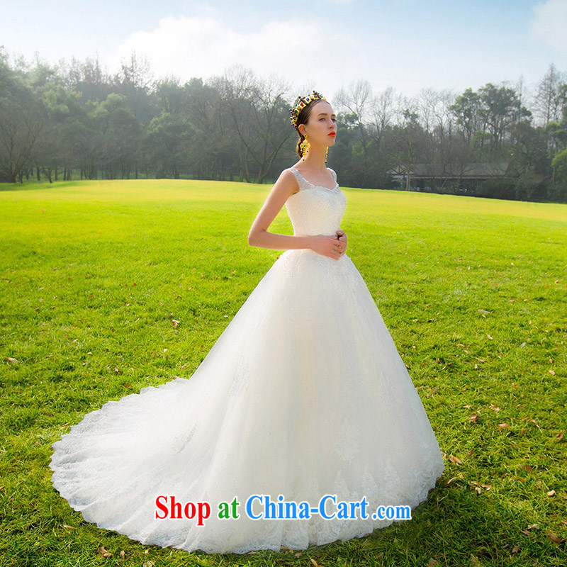 The bride's stylish and simple wedding 2015 new wedding Deluxe lace-tail 570 L, the bride, shopping on the Internet