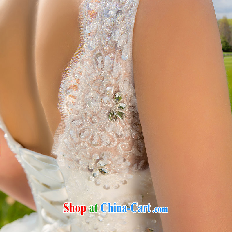 The bride's wedding dresses 2015 new wedding shoulders back exposed tail wedding lace wedding 889 S, the bride, shopping on the Internet