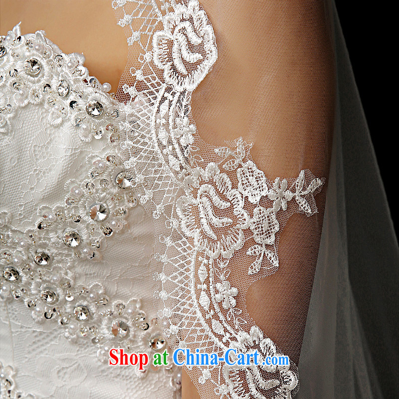 A good service is 2015 new brides and legal wedding dress and Legal Extra-long 3M lace wedding dresses and accessories white, good service, and shopping on the Internet