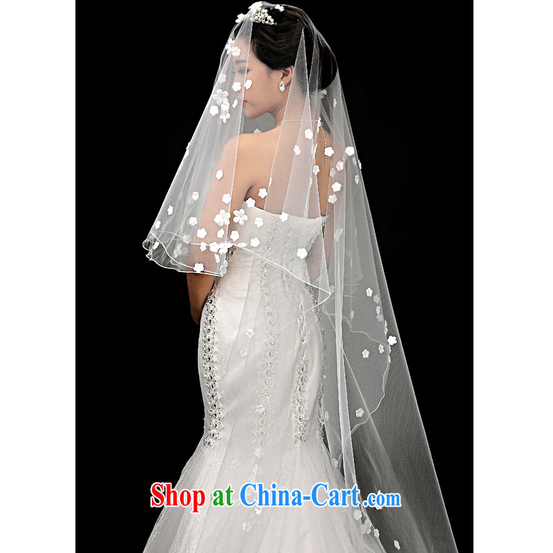 A good service is 2015 new brides and legal wedding dress and yarn ultra-long small flowers and yarn white, good service, and that, on-line shopping