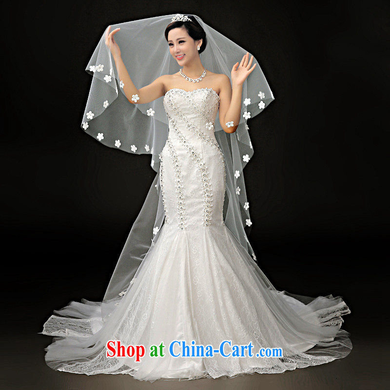 A good service is 2015 new brides and legal wedding dresses and wedding dresses and dresses wedding accessories long head yarn white
