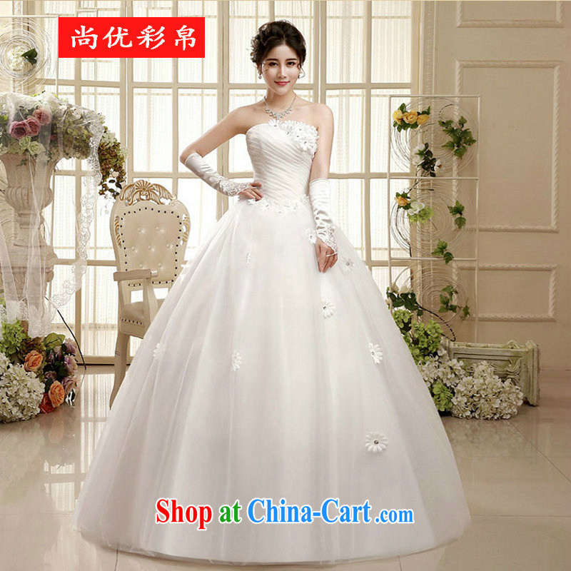 It is also optimized their wedding 2015 new Korean version wiped chest bridal large code pregnant women married Korean-style with wedding XS 5212 white XXL