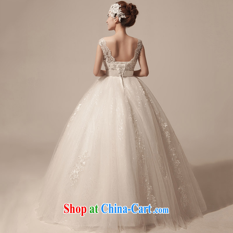 Blooming crazy pregnant women wedding dresses high-waist new 2015 spring bridal large, double-shoulder Korean-style thick mm video thin white XL, Blooming crazy (chunhuaqiuyue), shopping on the Internet