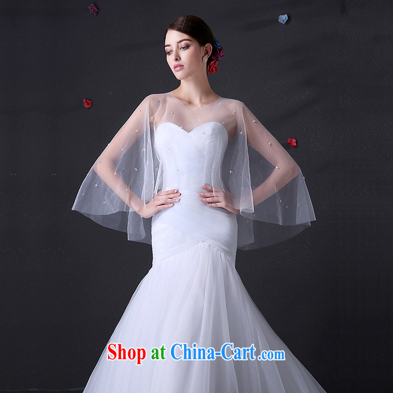 DressilyMe custom wedding dresses - 2015 spring and summer wiped his chest pressure hem package and cultivating crowsfoot with shawl wedding, waist straps small tail dress ivory - out of stock 25 Day Shipping XL, DRESSILY ME OCCASIONS WEAR ON - LINE, shop