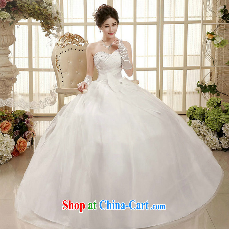 There are optimized color Kingfisher wedding dresses spring 2015 new Korean version wiped his chest marriages with Princess shaggy dress lace tie-Xs, 2212 white XXL, optimize color swords into plowshares, and shopping on the Internet