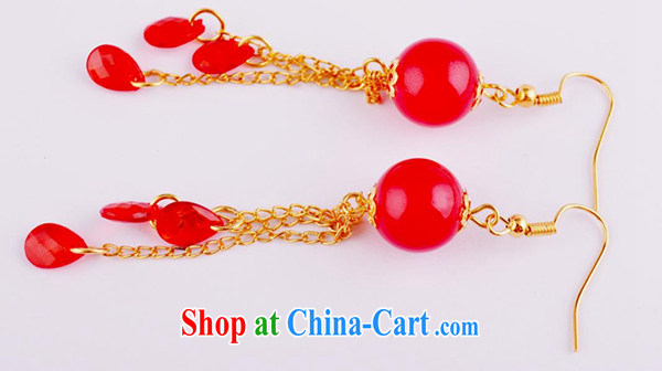 Butterfly knot card 7 piece bridal jewelry dress with large red Korean jewelry red ear fall pictures, price, brand platters! Elections are good character, the national distribution, so why buy now enjoy more preferential! Health