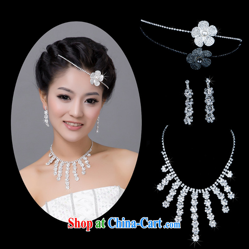 2015 new bridal jewelry package Crown necklace earrings wedding dresses accessories, Hyatt, married, and, shopping on the Internet