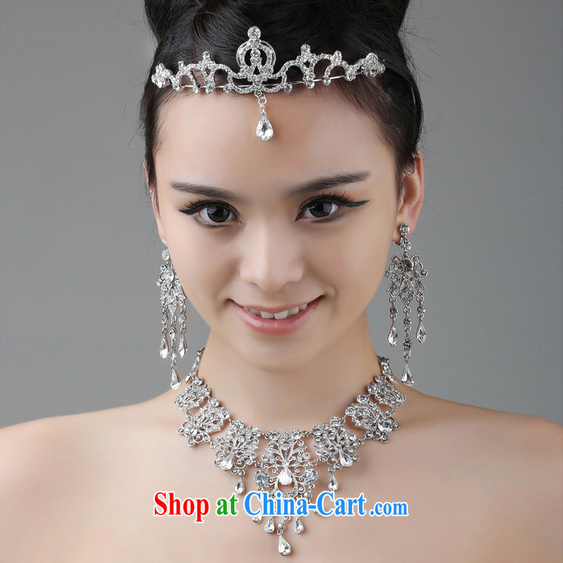 2015 new bridal jewelry package Crown necklace earrings wedding dresses, Hyatt, married, and shopping on the Internet