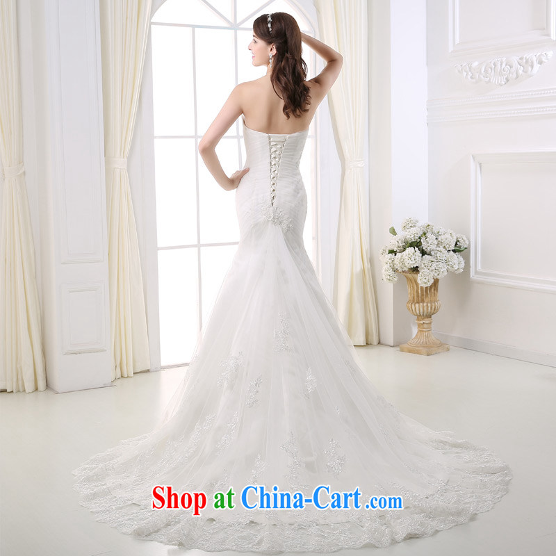 DressilyMe custom wedding dresses - 2015 bare chest pressure hem lace inserts drill cultivating crowsfoot wedding stylish and simple tie-tail bridal gown White - out of stock 25 Day Shipping XL, DRESSILY ME OCCASIONS WEAR ON - LINE, shopping on the Intern