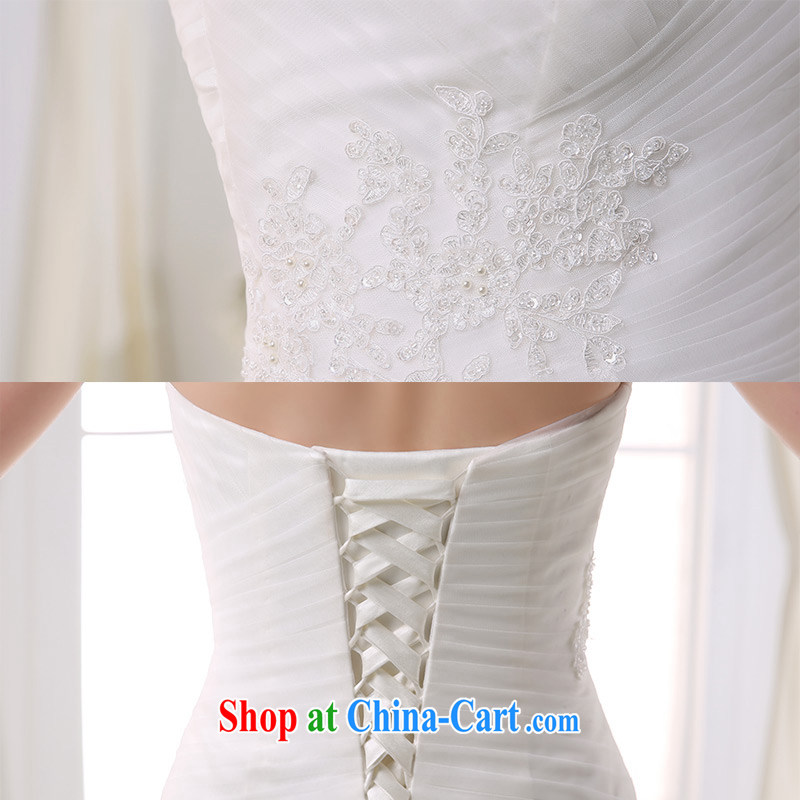 DressilyMe custom wedding dresses - 2015 bare chest pressure hem lace inserts drill cultivating crowsfoot wedding stylish and simple tie-tail bridal gown White - out of stock 25 Day Shipping XL, DRESSILY ME OCCASIONS WEAR ON - LINE, shopping on the Intern