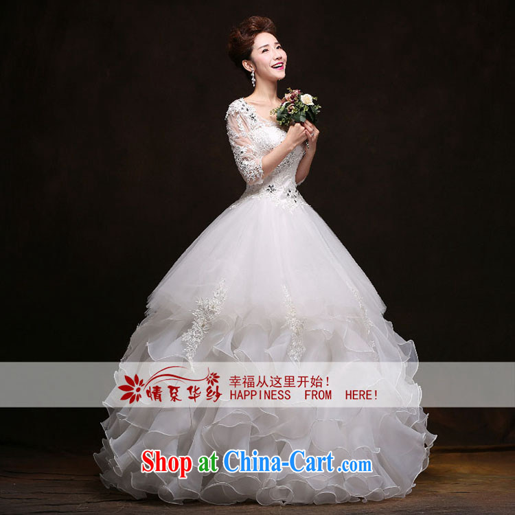 The china yarn 2015 new wedding dresses stylish Korean-style field shoulder alignment to the Code letter MM graphics thin wedding spring and summer classic in style cuff white M pictures, price, brand platters! Elections are good character, the national distribution, so why buy now enjoy more preferential! Health