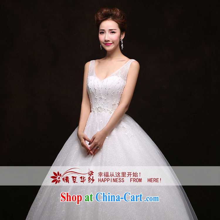 The china yarn 2015 new lace half-and-collar V Princess shaggy dress bridal graphics thin large, wedding dresses white. size does not accept return pictures, price, brand platters! Elections are good character, the national distribution, so why buy now enjoy more preferential! Health