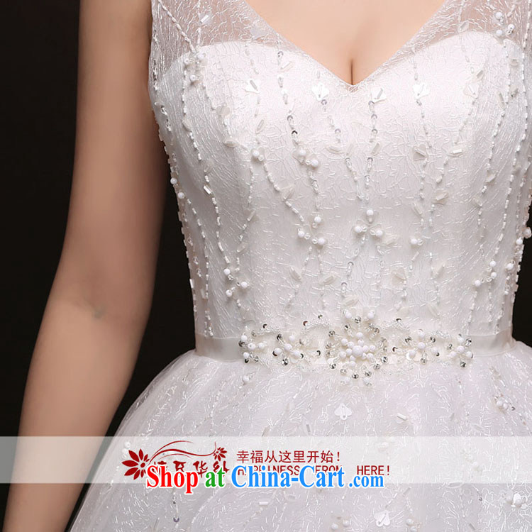 The china yarn 2015 new lace half-and-collar V Princess shaggy dress bridal graphics thin large, wedding dresses white. size does not accept return pictures, price, brand platters! Elections are good character, the national distribution, so why buy now enjoy more preferential! Health