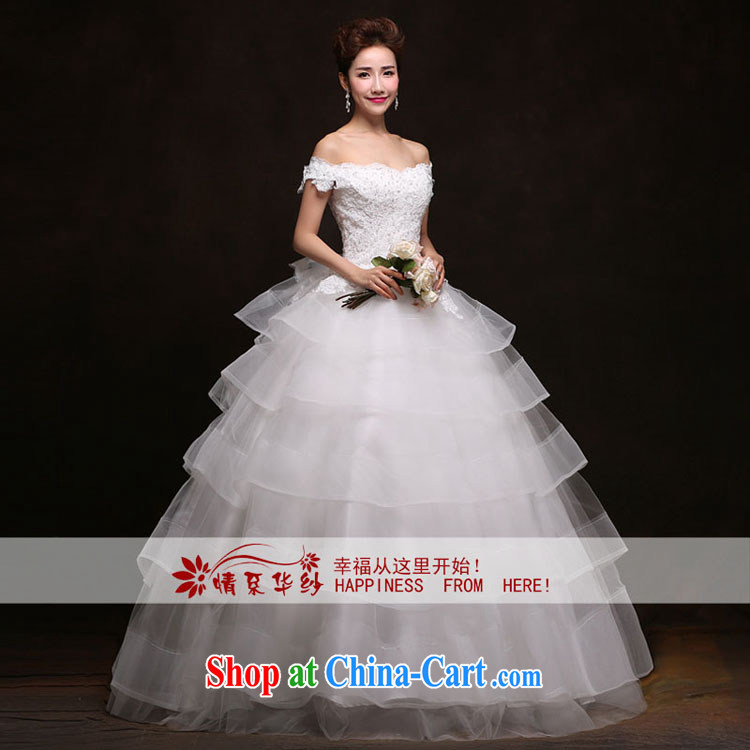The china yarn wedding dresses and stylish new 2015 Korean version graphics thin with bridal wedding a shoulder Princess canopy white. size does not accept return pictures, price, brand platters! Elections are good character, the national distribution, so why buy now enjoy more preferential! Health